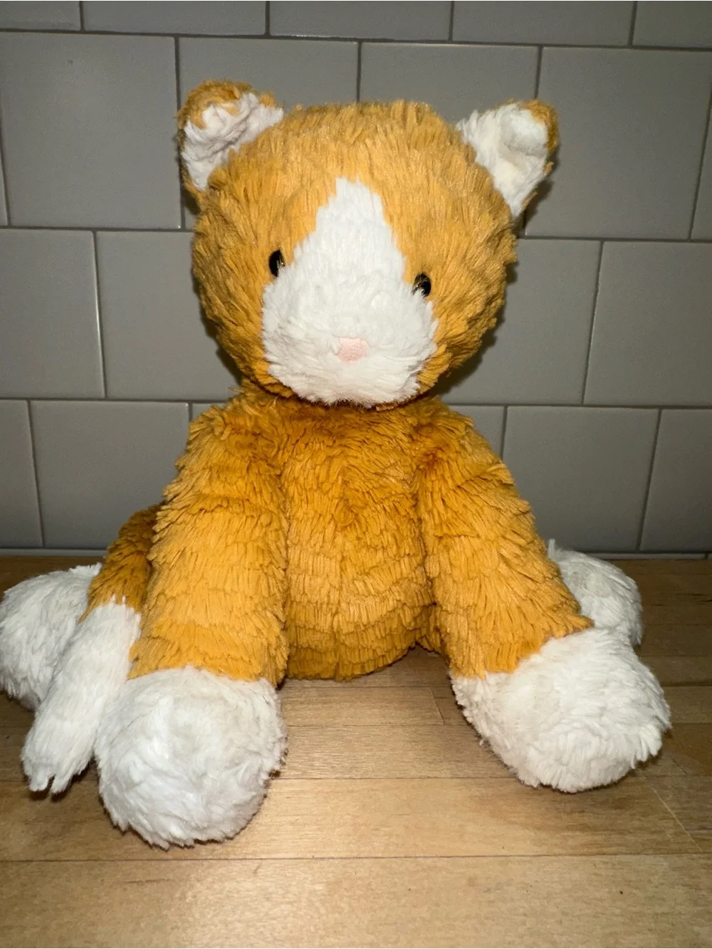Jellycat orange and white fuddlewuddle Cat